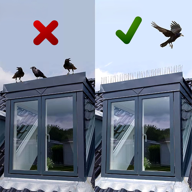 20 x Metalowe Stalowe Kolce na Ptaki Gołębie Wróble na Parapet Gzyms 50 cm (8)