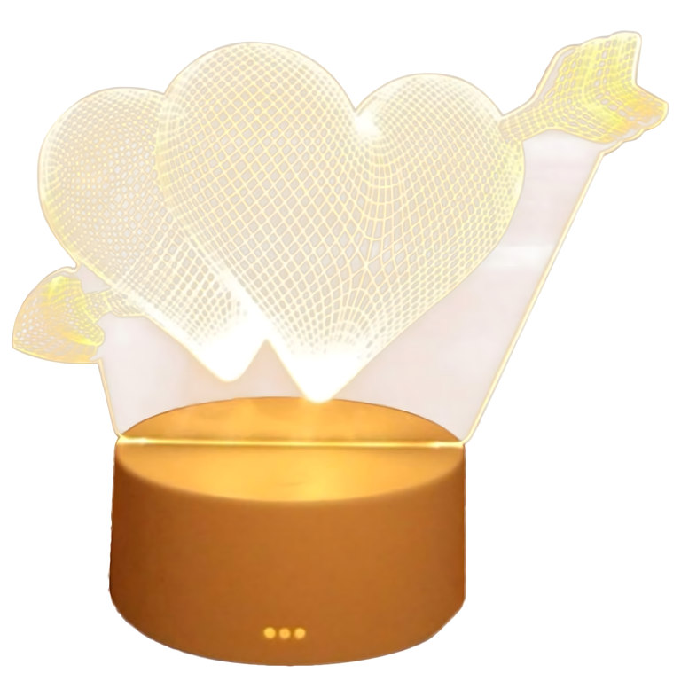 Lampka Nocna Love Serca 3D Illusion do Sypialni dla Dzieci Prezent USB (5)