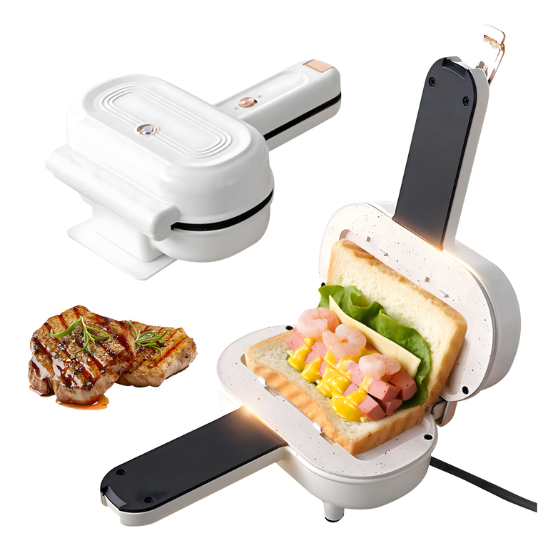 Toster Opiekacz do Kanapek Tostów Sandwich 700W Nieprzywierająca Powłoka (1)
