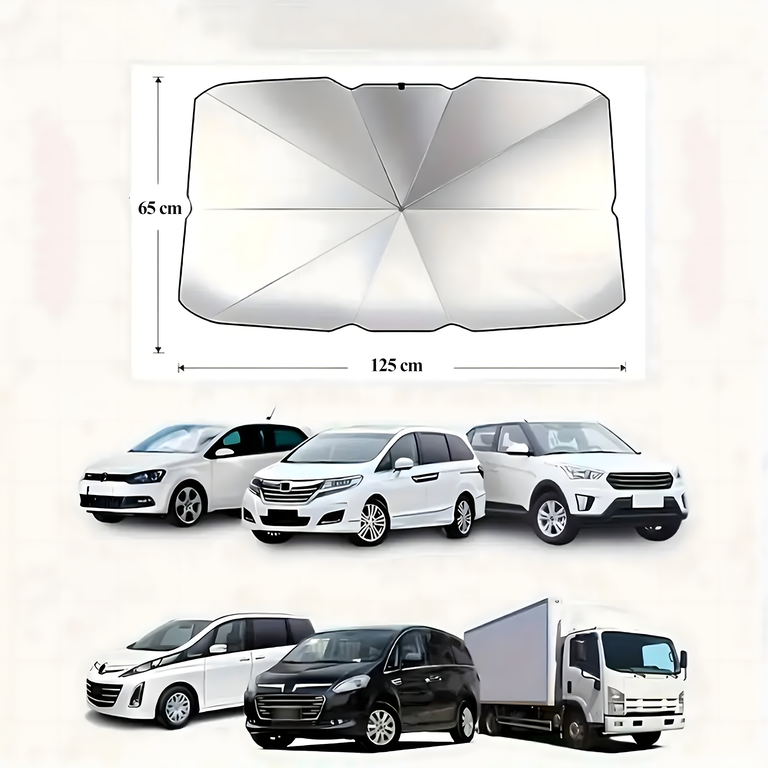 Roleta Parasol Osłona UV do Samochodu Przeciwsłoneczna na Szybę Auta Duża 65x125 (4)
