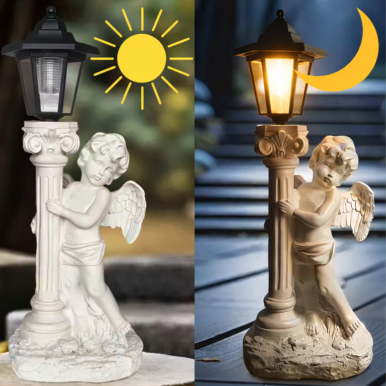 96x Aniołek Solarny Led Figurka Świecznik Dekoracja Posążek do Ogrodu na Grób 49cm (6)