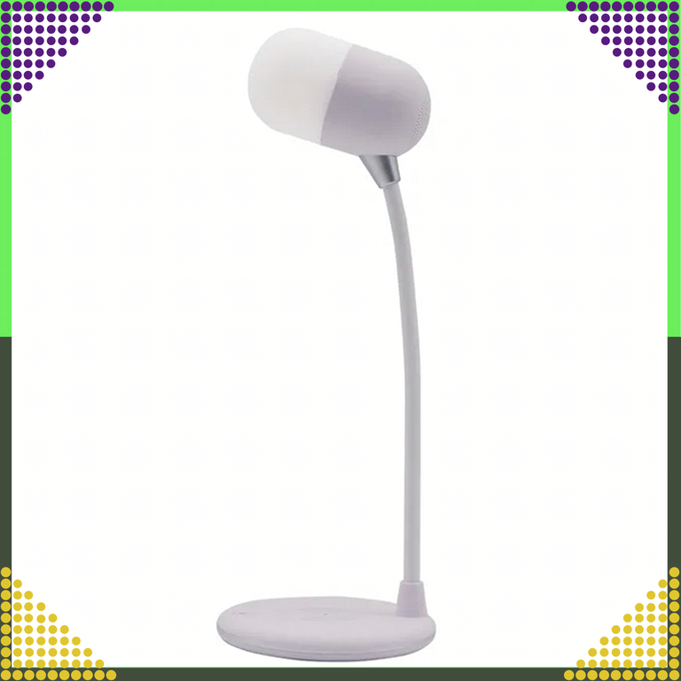 Lampka Biurkowa Nocna Ładowarka Indukcyjna Głośnik Bluetooth Szkolna Nauka (4)