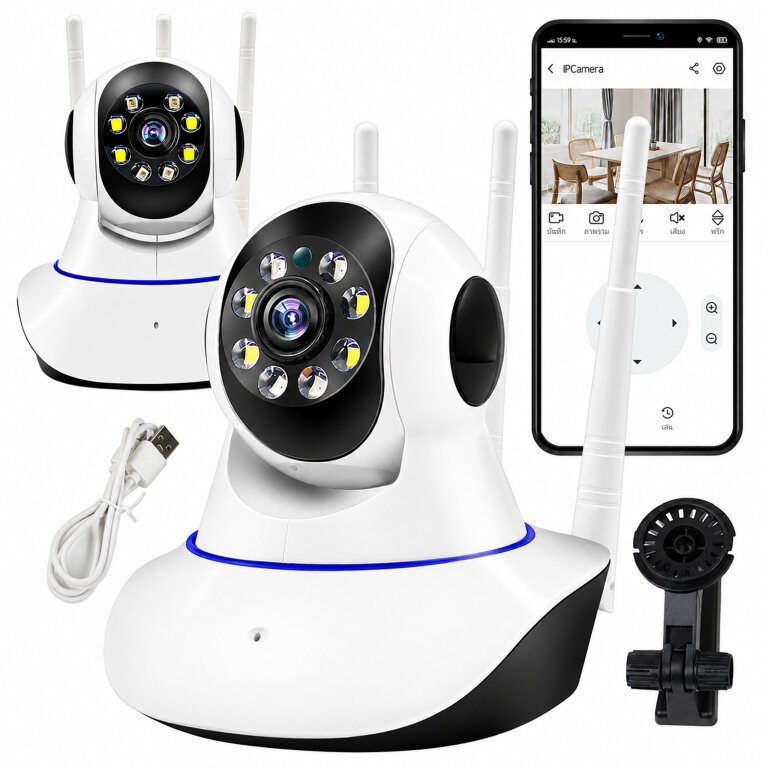 Kamera Bezprzewodowa Obrotowa 360 Niania Elektroniczna WiFi do Monitoringu  (2)