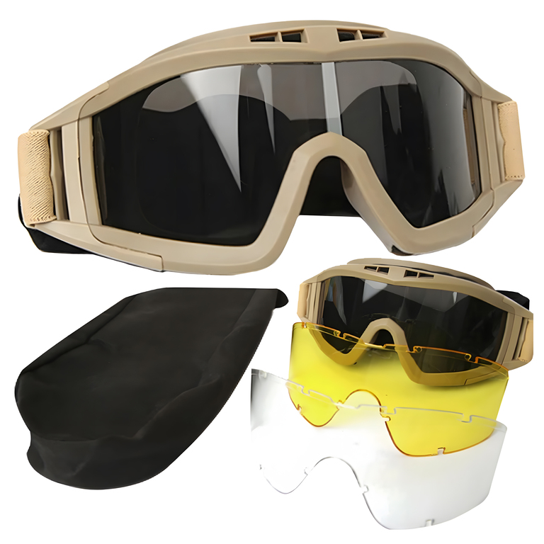 OKULARY TAKTYCZNE GOGLE WOJSKOWE OCHRONNE ASG STRZELECKIE AIRSOFT SPORTOWE (1)