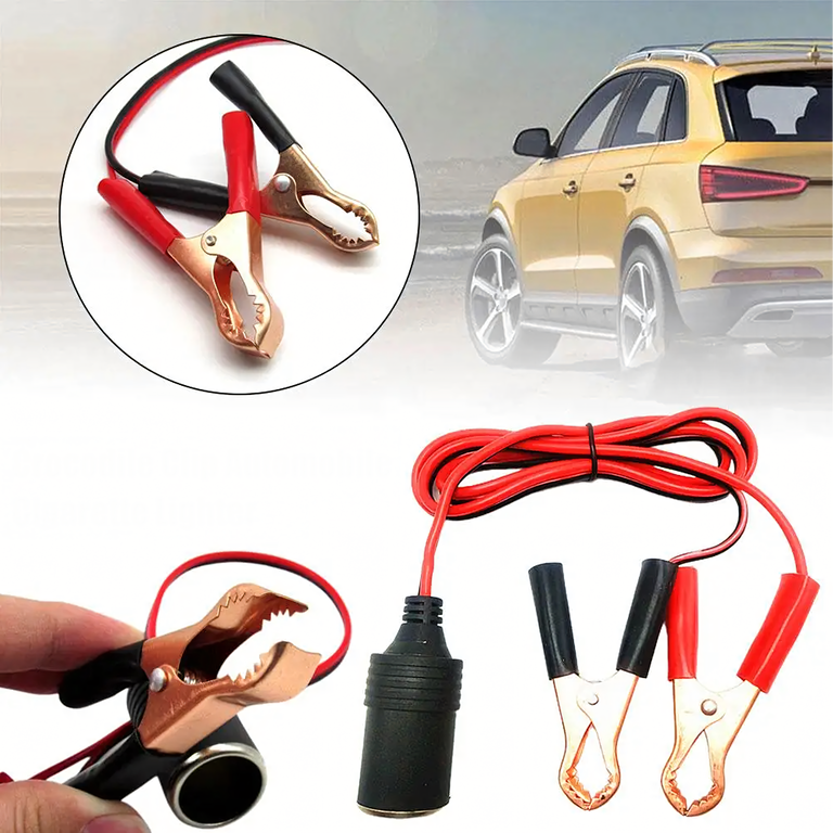Adapter Przejściówka Gniazda Zapalniczki z Wyjściem na Krokodylki 12V 24V  (13)