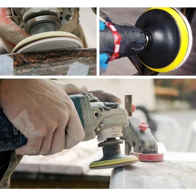 10x Tarcza Diamentowa Polerska 80mm do Szlifowania Gresu Płytek Na Rzep 500 (14)