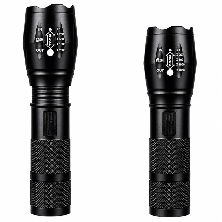 Latarka Taktyczna Led T6 Wodoodporna Wojskowa 10W 200Lm Mocna Zoom 300m (2)