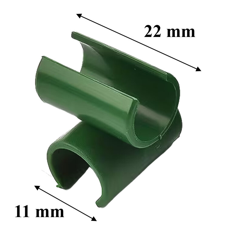 Łącznik Kątowy Krzyżowy do Mocowania Tyczek Ogrodowych 11 mm Zielony 10 szt (7)