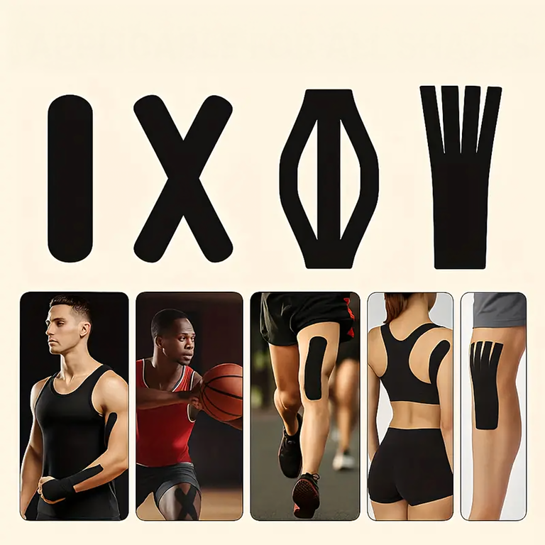 Plastry Tape Tejpy Kinesio Taping Tejp Taśma Kinesio Sport Pro 5Mx5CM (7)