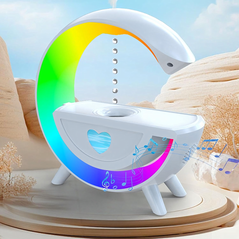 Nawilżacz Powietrza Antygrawitacyjny Aromaterapia Lampka Nocna RGB Głośnik  (9)