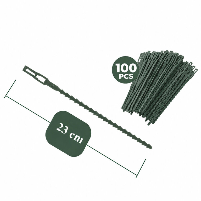 Opaski Ogrodowe 100szt Zaciskowe do Spinania Roślin Kwiatów Regulowane 23cm (6)