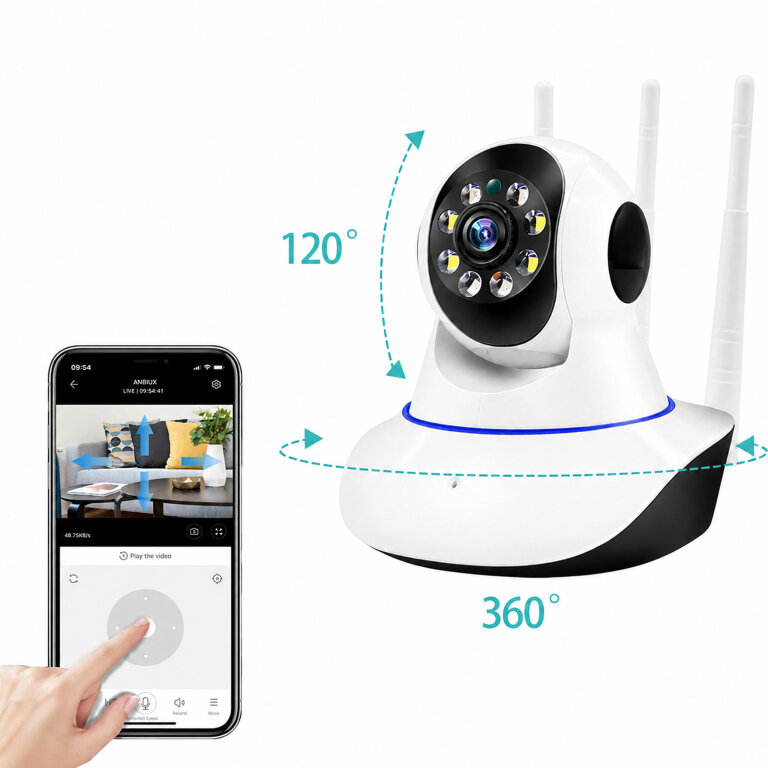 Kamera Bezprzewodowa Obrotowa 360 Niania Elektroniczna WiFi do Monitoringu  (6)