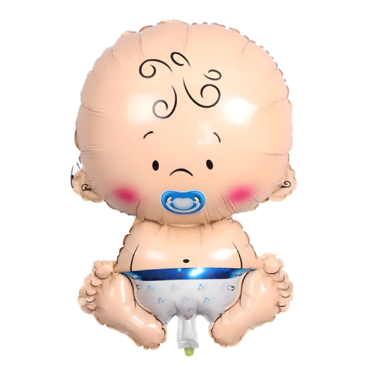 Balony na Baby Shower Bobas Chłopiec Baby Boy Zestaw 5 szt Gwiazdki Balon (3)