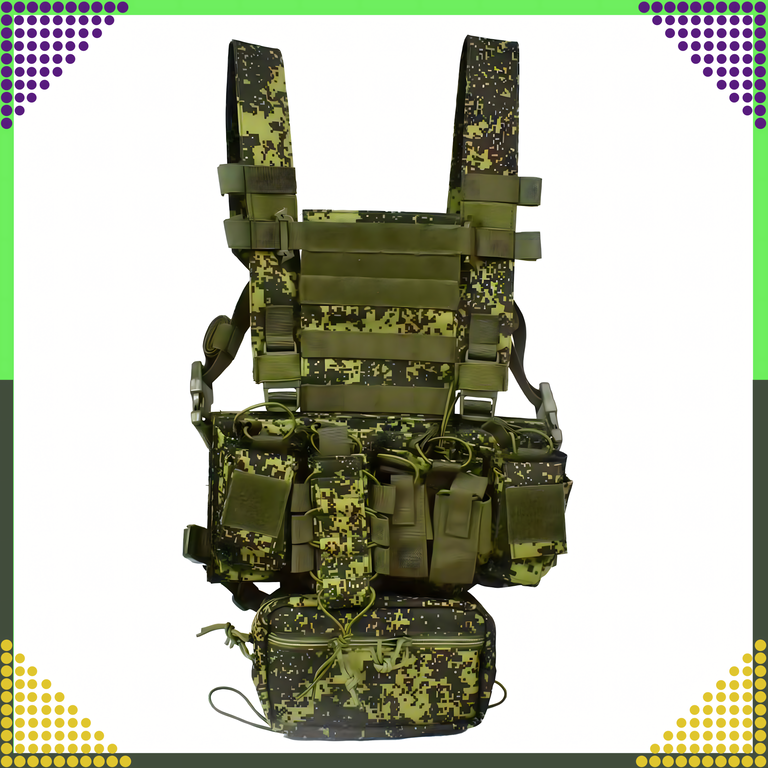 Kamizelka Taktyczna Wosjkowa Ochronna Molle Lekka Airsoft Zasobnik Asg (2)