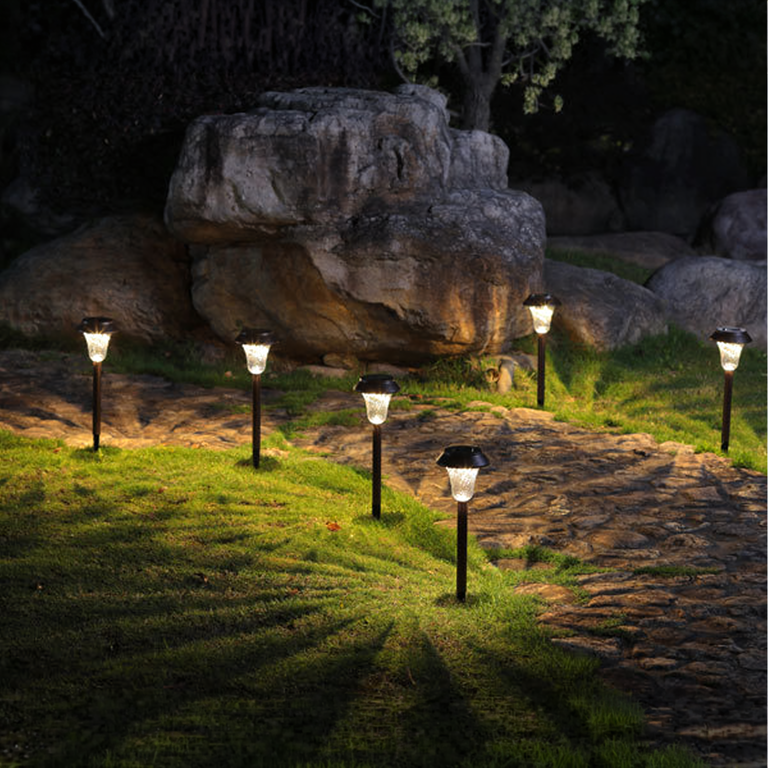 Zestaw Lamp Lampy Ogrodowe Solarne Wbijane Wodoodporne 41cm Zewnętrzne 6szt. (14)
