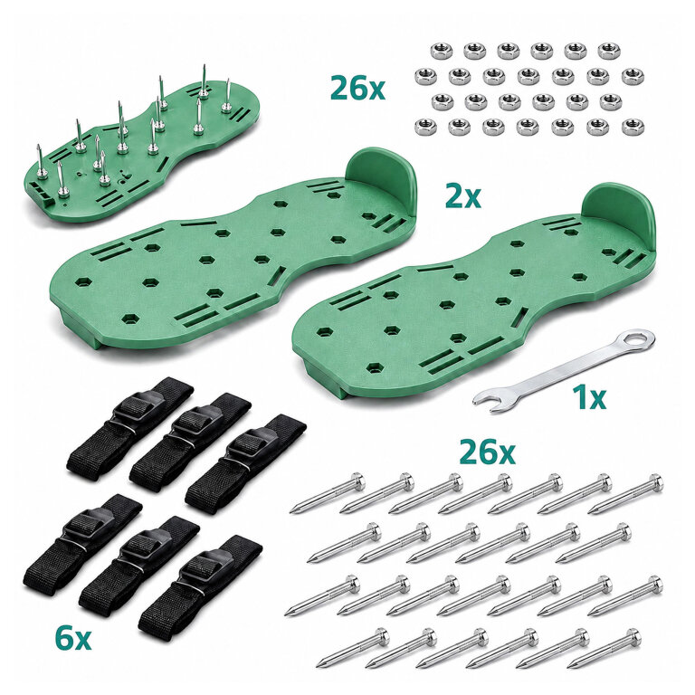  Aerator Nakładki Buty z Kolcami do Napowietrzania Gleby Nakłuwacz Trawnika (4)