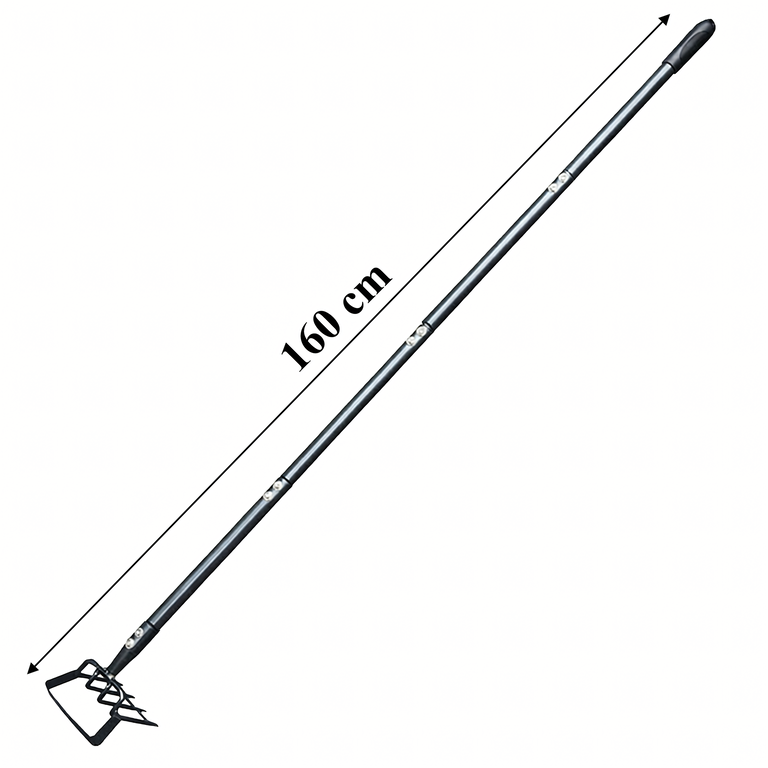 Motyka z Metalowym Trzonkiem Grabie Ogrodowe 4 Sekcyjna z Pazurkami 160cm (6)