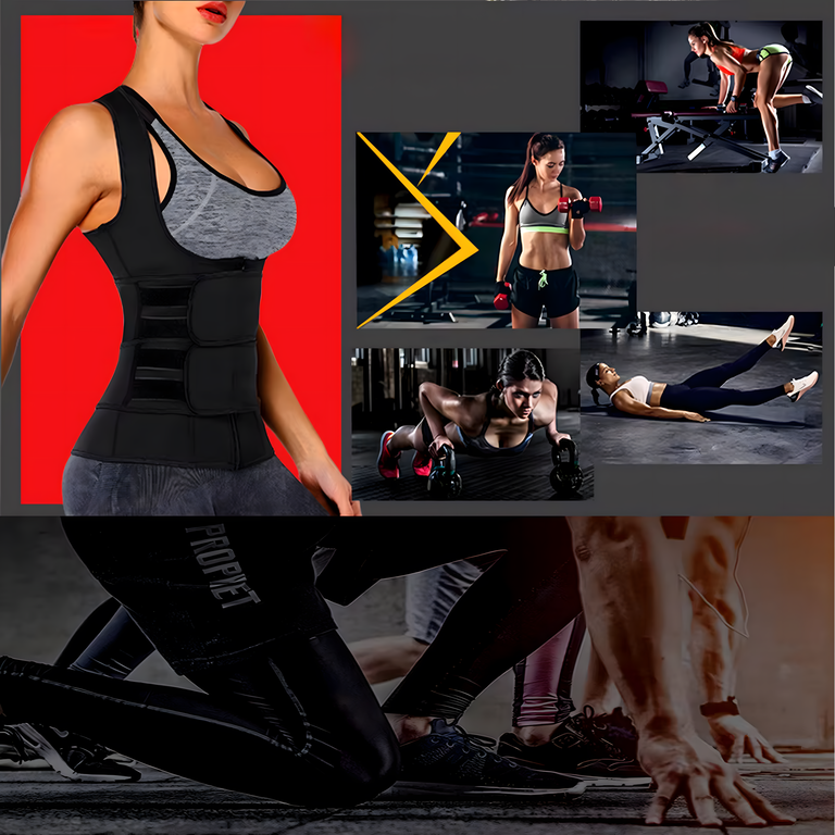 KAMIZELKA NEOPRENOWA FITNESS DAMSKA ODCHUDZAJĄCA SPORTOWA TRENINGOWA L (11)