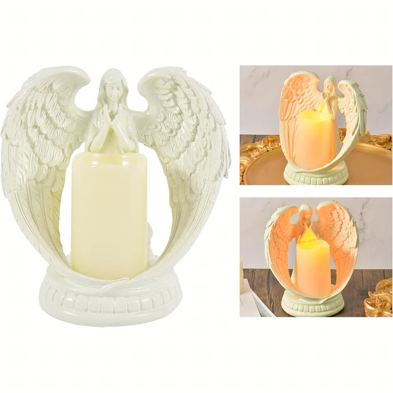 24 x Figurka Dekoracyjna Świecznik Świeca Ozdoba Anioł Aniołek Led Święta Ogród 21cm (3)