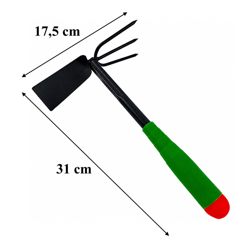 Motyka Motyczka Ogrodowa 31cm z Pazurkami Kopaczka 2w1 do Ogrodu Grabki (8)