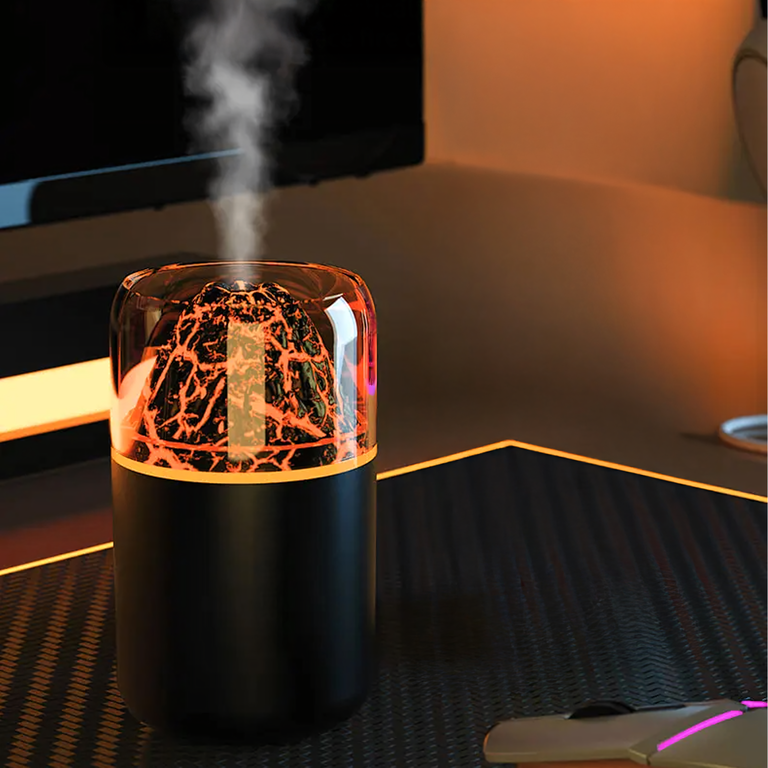 Nawilżacz Powietrza Dyfuzor Zapachowy Led Aromaterapia Efekt Ognia Wulkanu (6)
