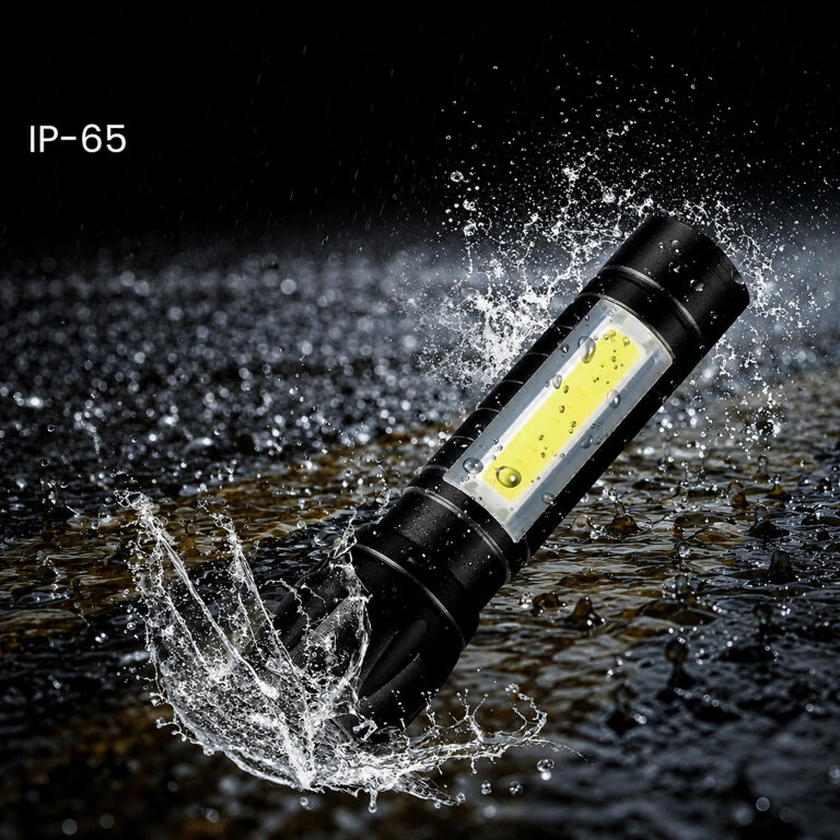Latarka Taktyczna Mocna LED COB USB Wojskowa Akumulatorowa Etui Lampka Zoom (11)