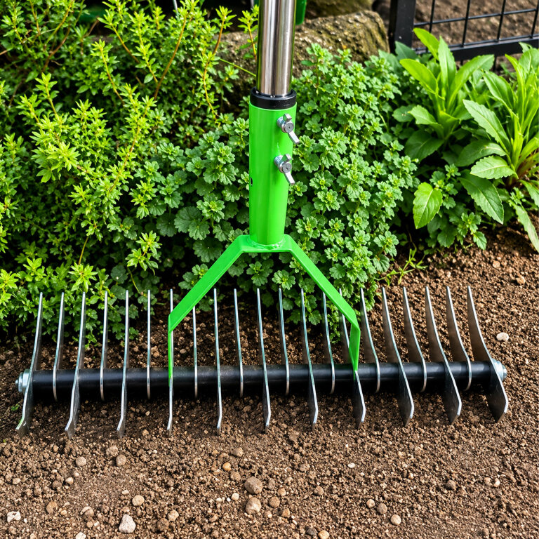 Aerator Wertykulator Ręczny Grabie Wahadłowe do Trawy Ziemi Stalowe 130cm (11)