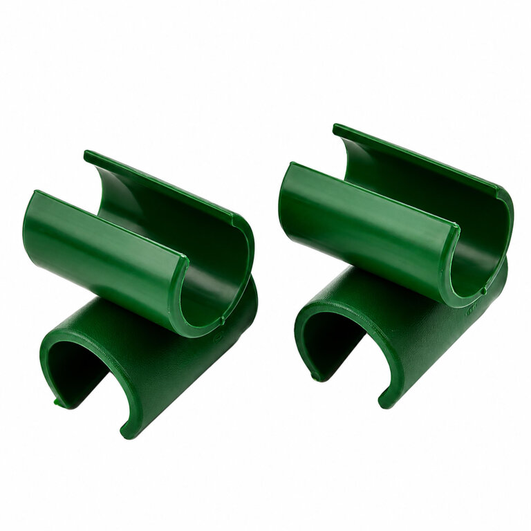 Łącznik Kątowy Krzyżowy do Mocowania Tyczek Ogrodowych 11 mm Zielony 10 szt (4)