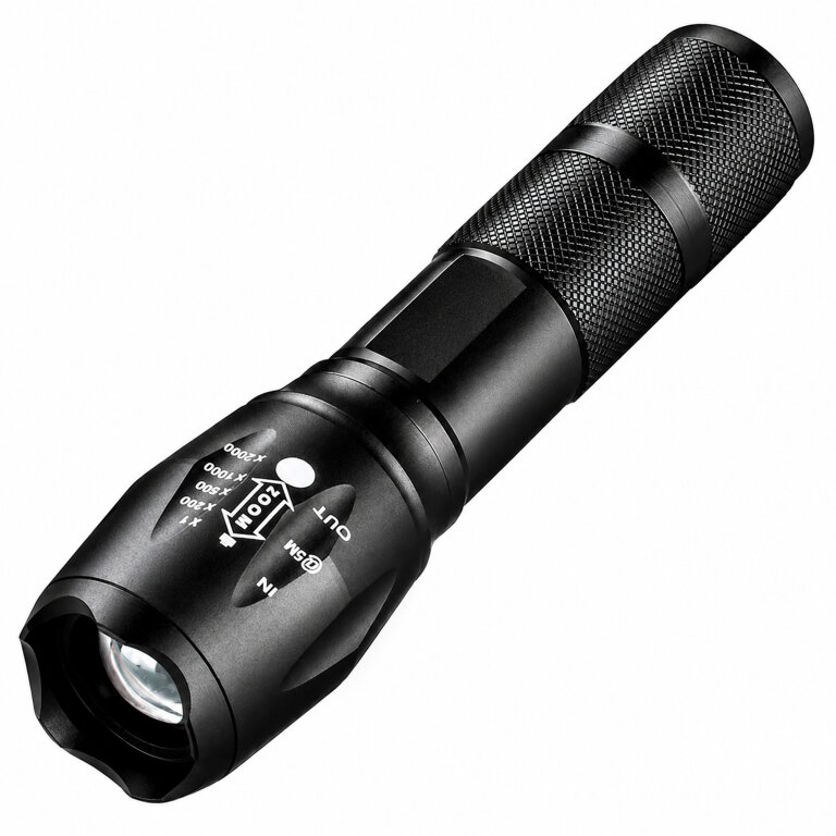 Latarka Taktyczna Led T6 Wodoodporna Wojskowa 10W 200Lm Mocna Zoom 300m (6)