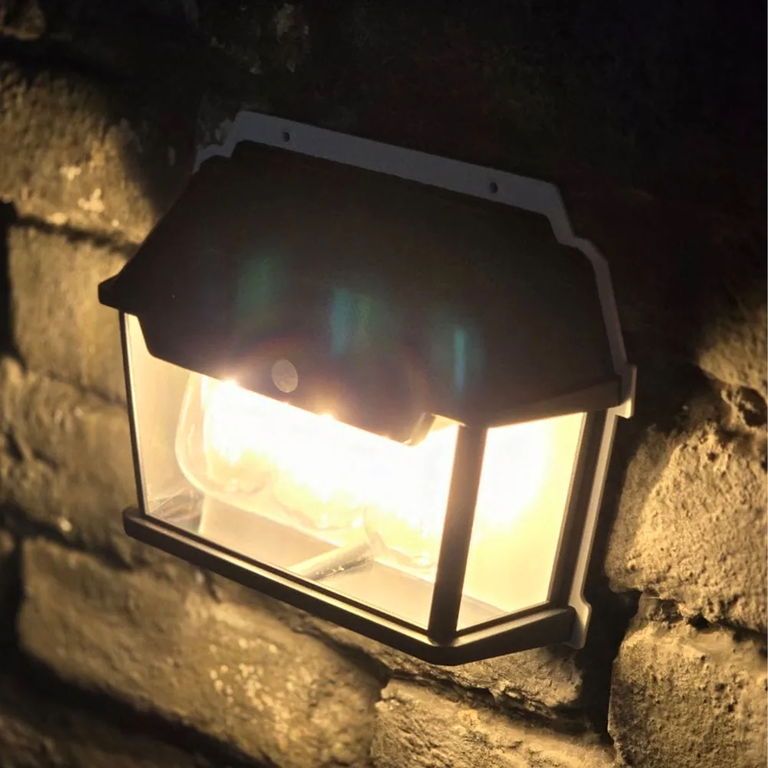 Lampa Solarna Led Potrójna Kinkiet Ogrodowy Elewacyjny z Czujnikiem Ruchu  (12)