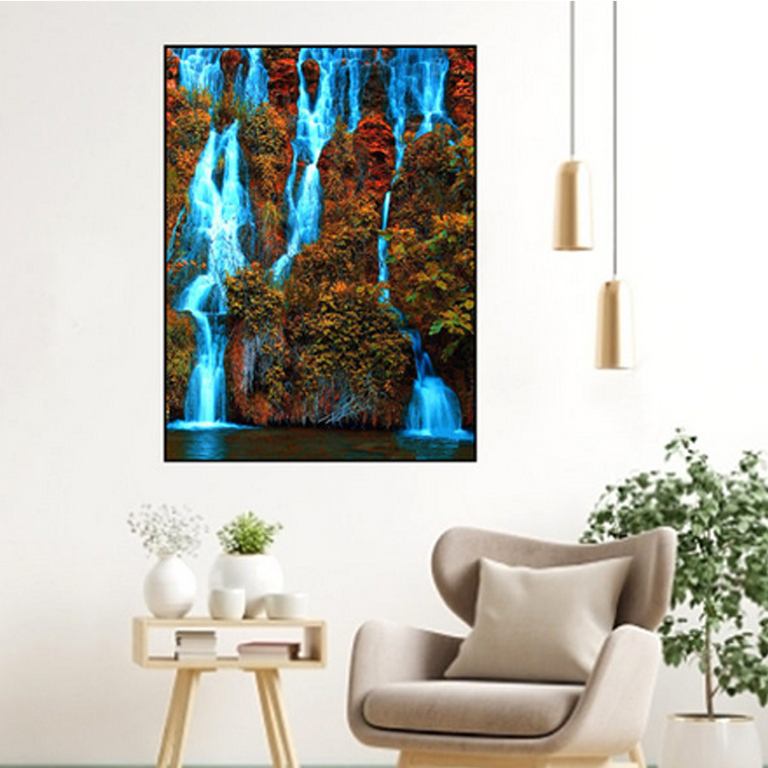 MALOWANIE PO NUMERACH OBRAZ Z RAMĄ  DIY ZESTAW PĘDZLE FARBY PŁÓTNO 40x50 (7)