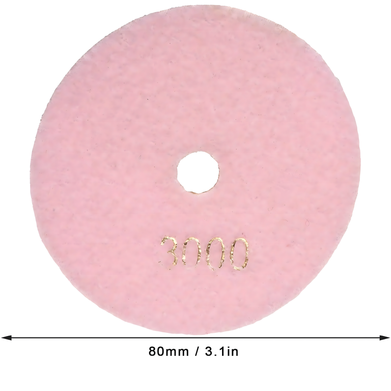 10x Tarcza Diamentowa Polerska 80mm do Szlifowania Gresu Płytek Na Rzep 3000 (7)