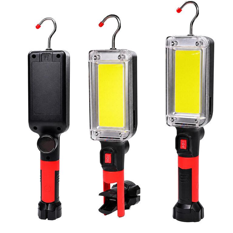 Latarka Lampa Warsztatowa Kanałowa Led z Hakiem Magnesem 700 Lm 20 W Mocna (2)