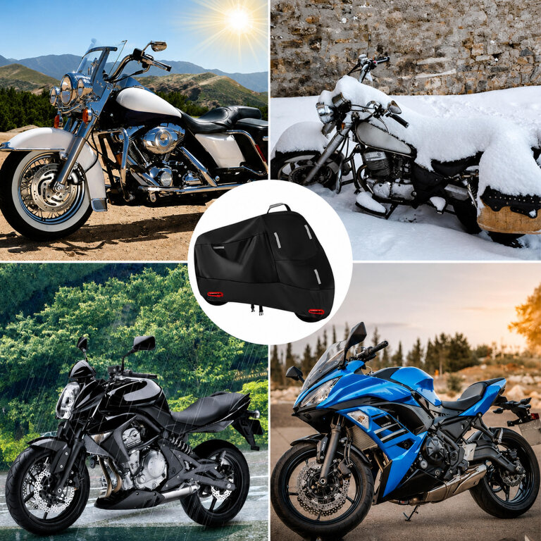 Pokrowiec XXXL na Skuter Motocykl Motor Wodoodporny Uniwersalny 265x105x125 (6)