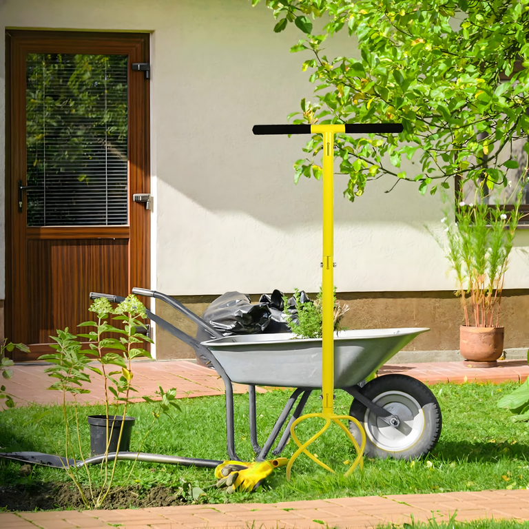Kultywator Ręczny Spulchniacz Gleby Ogrodowy Odchwaszczacz Sadownik Aerator (9)