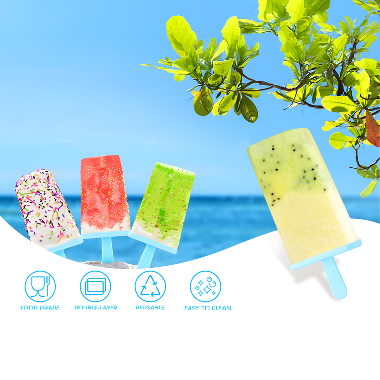 Foremki Forma do Lodów na Patyku Domowe Sorbet Lody Foremka 9 szt (5)