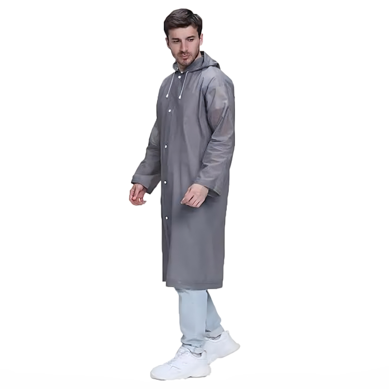 Ponczo Płaszcz Poncho Peleryna Przeciwdeszczowa z Kapturem Ryby Rower Uniwersalne Grube 140g (2)
