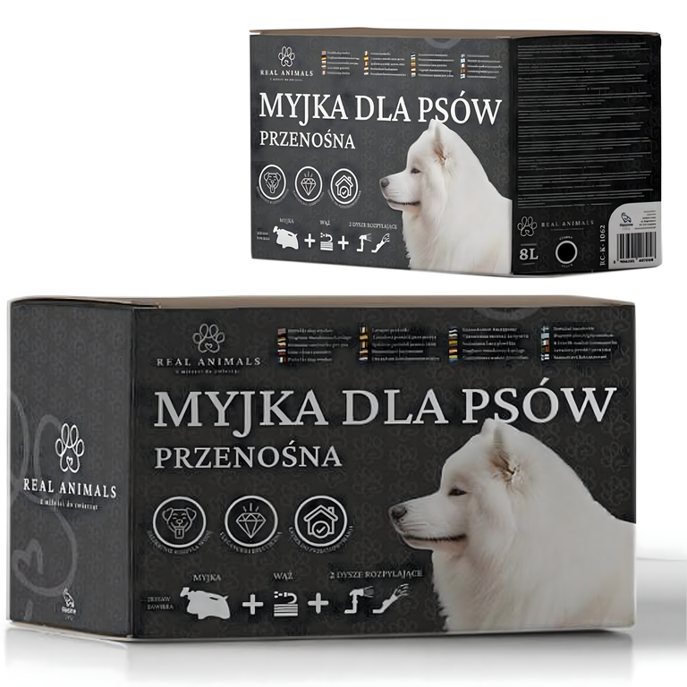 Przenośna Myjka Dla Psa Kota Zwierząt Masażer Szczotka do Kąpieli Ręczna 8L (3)