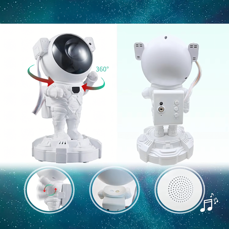 Projektor Gwiazd Astronauta Lampka Nocna Rzutnik dla dziecka Kosmos Pilot (6)