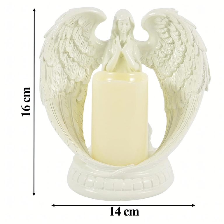 48 x Figurka Dekoracyjna Świecznik Świeca Ozdoba Anioł Aniołek Led Święta Ogród 16cm (4)