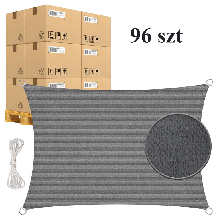 96 x Zagiel Przeciwsłoneczny Parasol Ogrodowy Zacieniacz Prostokąt Markiza 3x5m  (1)