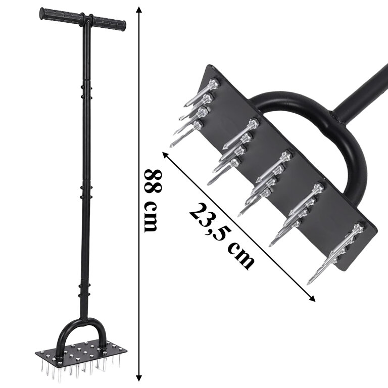 Aerator Areator Wertykulator Ręczny z 20 Kolcami do Trawnika Napowietrzania (6)