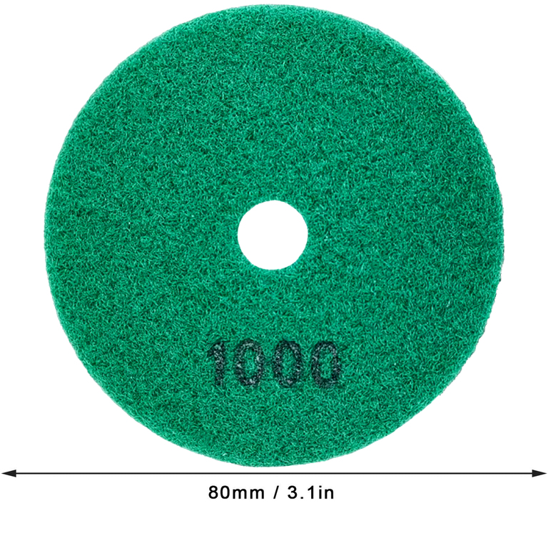 10x Tarcza Diamentowa Polerska 80mm do Szlifowania Gresu Płytek Na Rzep 1000 (9)