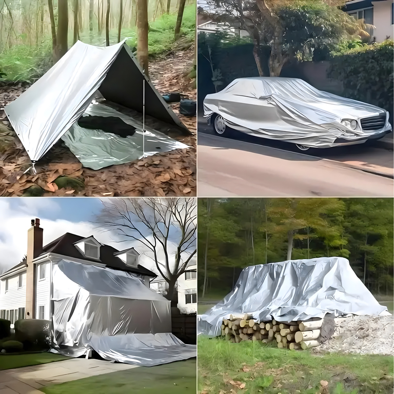 Plandeka Płachta Ochronna UV 4x6m 120g Okryciowa Mocna Uniwersalna (9)