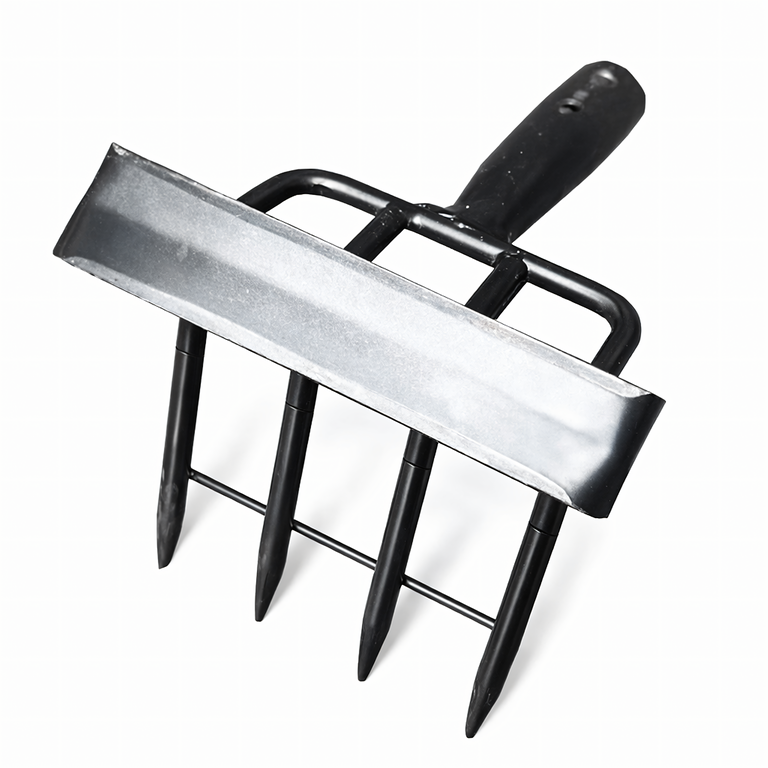 Motyka z Metalowym Trzonkiem Grabie Ogrodowe 4 Sekcyjna z Pazurkami 160cm (4)