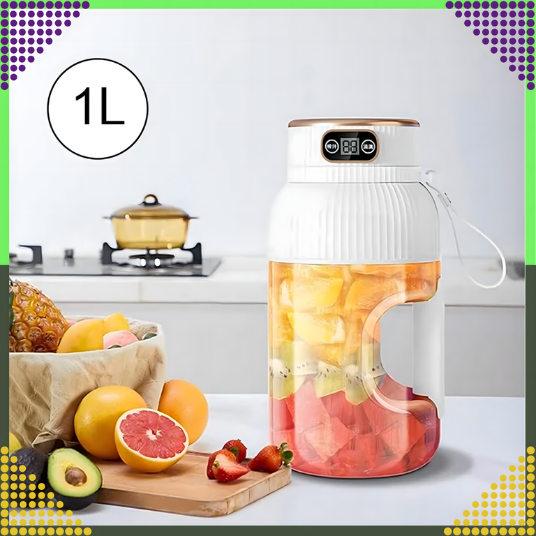 Przenośny Blender Mikser do Napojów Owoców Smoothie 1L Bezprzewodowy USB (4)