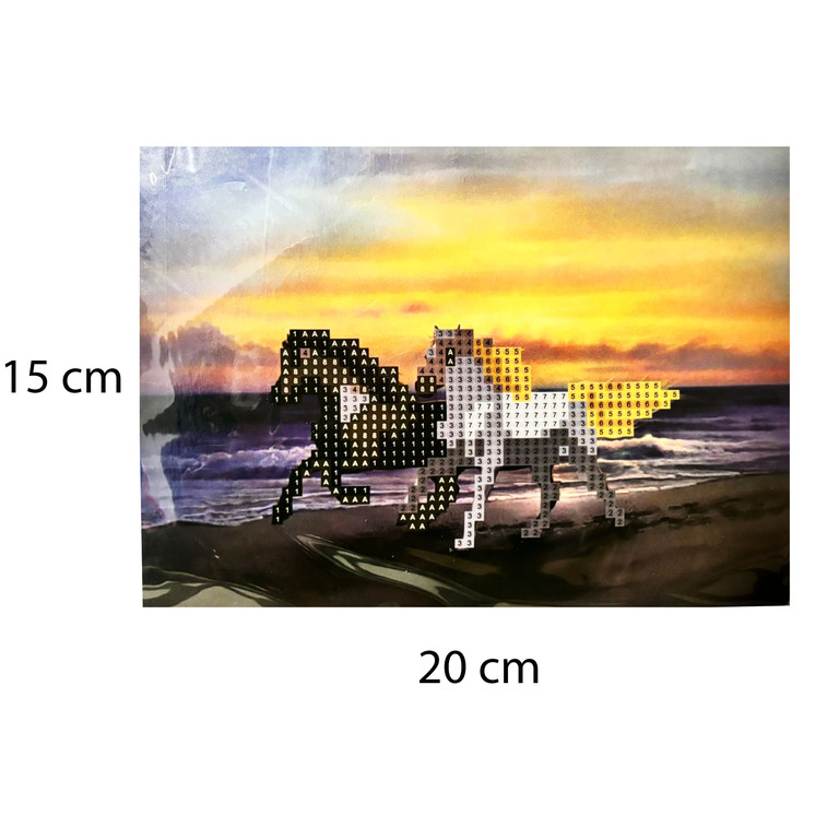 DIAMOND PAINTING HAFT DIAMENTOWY MOZAIKA ZESTAW SZTALUGA 15x20cm DLA DZIECI (4)