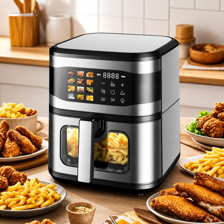 Frytkownica Beztłuszczowa Air Fryer 8L Frytownica 1700W 12 Programów Mocna (8)