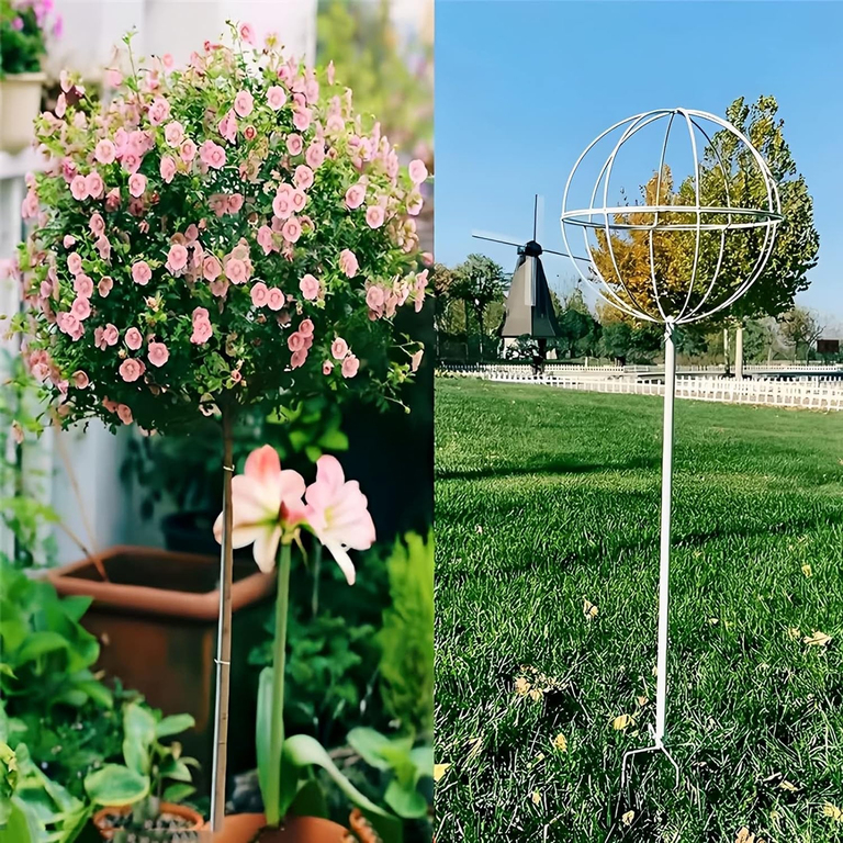 Pergola Ogrodowa Tarasowa Metalowa Podpora do Pnączy Róż Kwiatów 50x10cm biała (11)