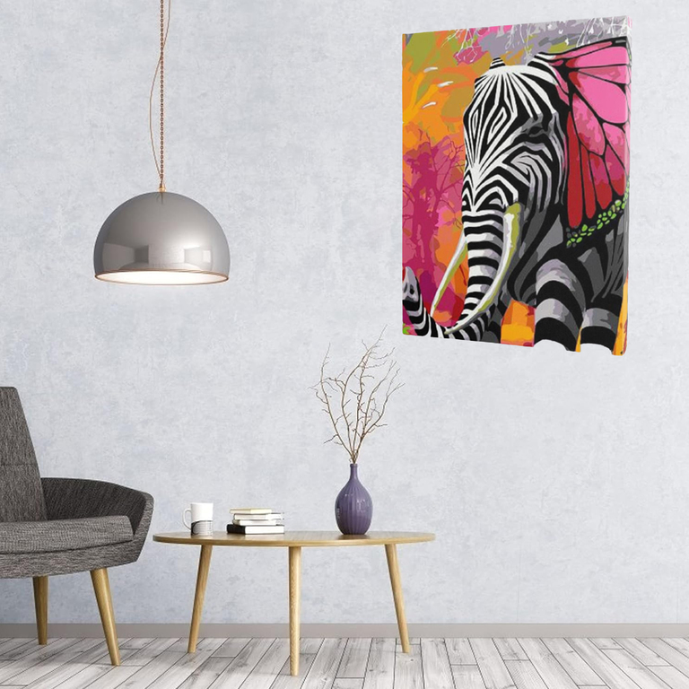 MALOWANIE PO NUMERACH OBRAZ Z RAMĄ  DIY ZESTAW PĘDZLE FARBY PŁÓTNO 30x40 (7)